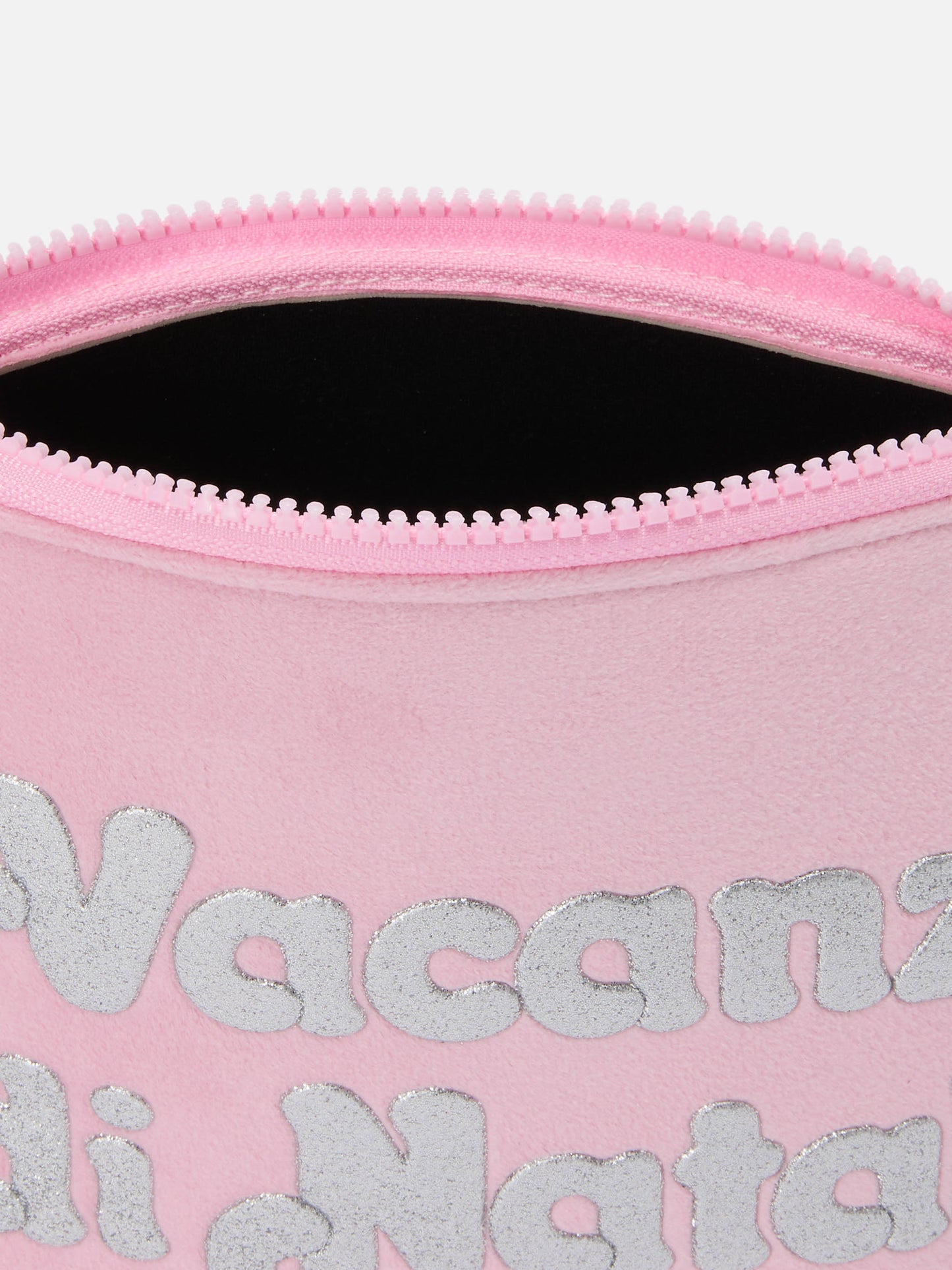 Aline-Pouch aus rosafarbenem Wollimitat mit Weihnachtsmotiv | VACANZE DI NATALE SPECIAL EDITION