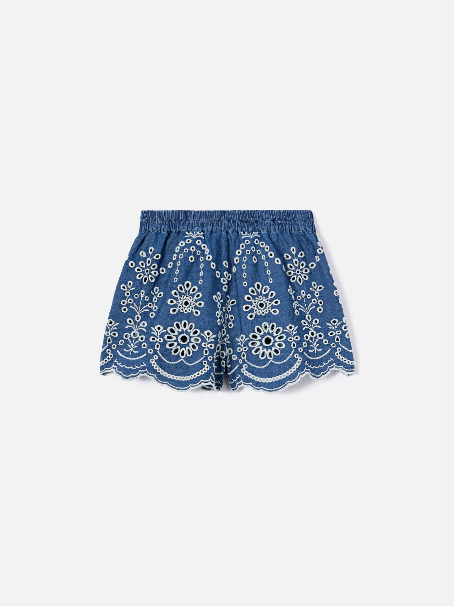 Short en chambray Amani Jr avec broderie