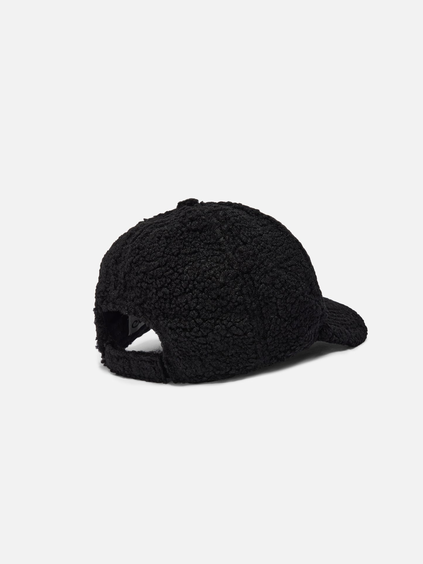 Baseballkappe aus schwarzem Sherpa-Fleece