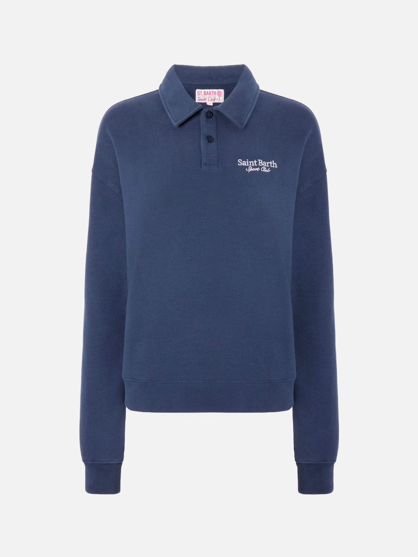 Sweat-shirt Berenice bleu avec broderie Saint Barth Sport Club