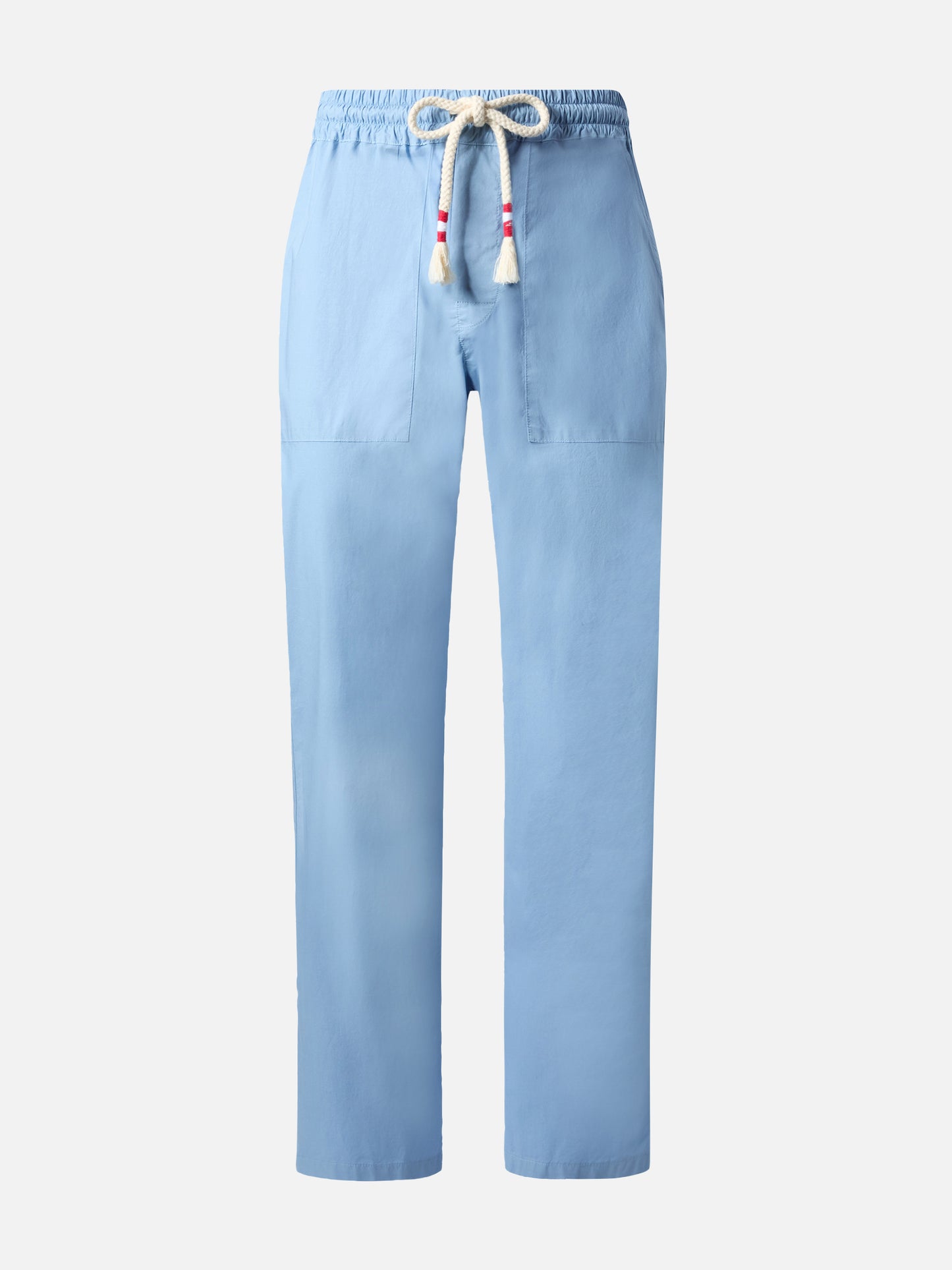 Calais staubblaue Baumwollhose mit Kordelzug