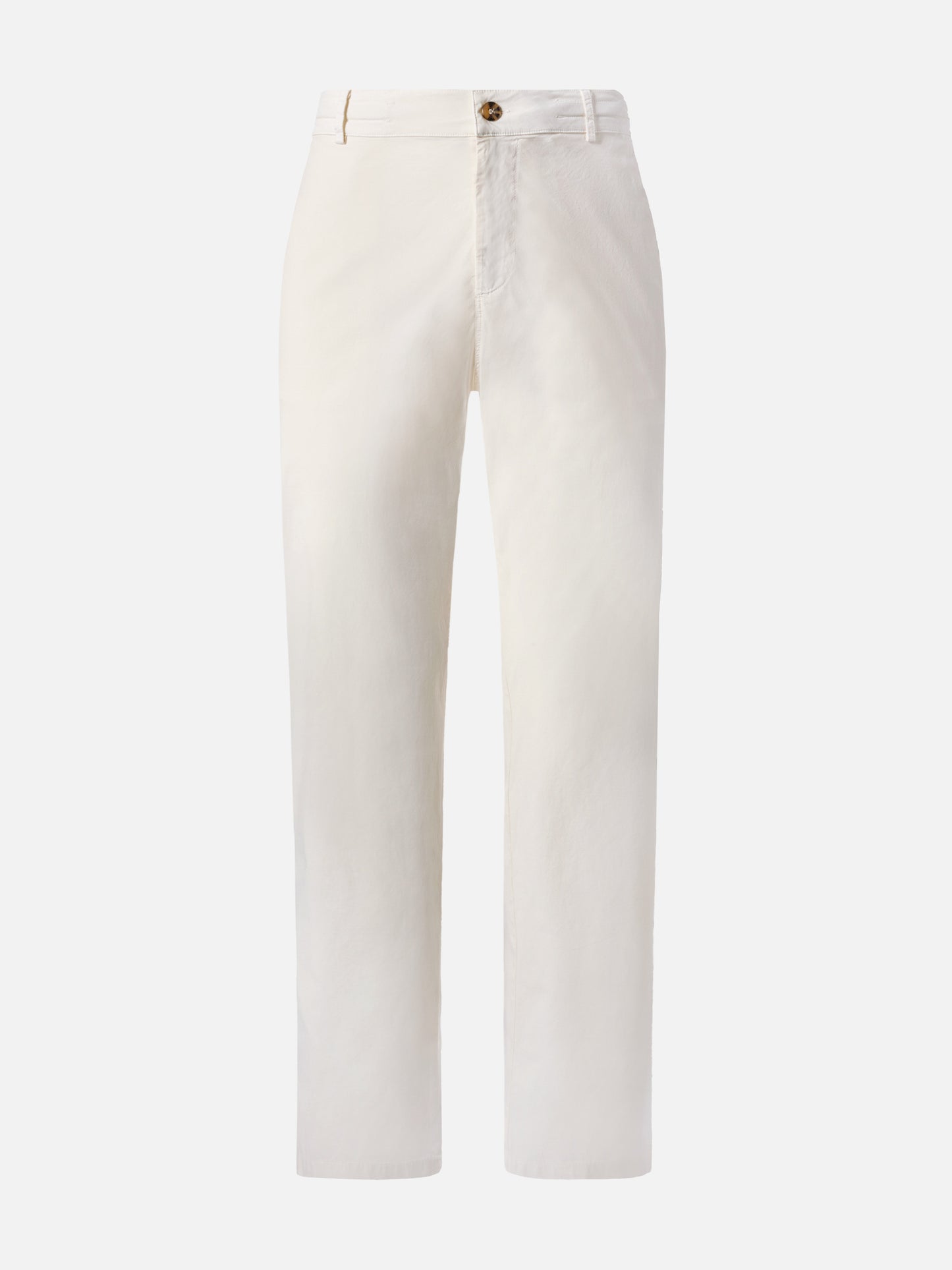 weiße Baumwollhose aus Calais mit Kordelzug