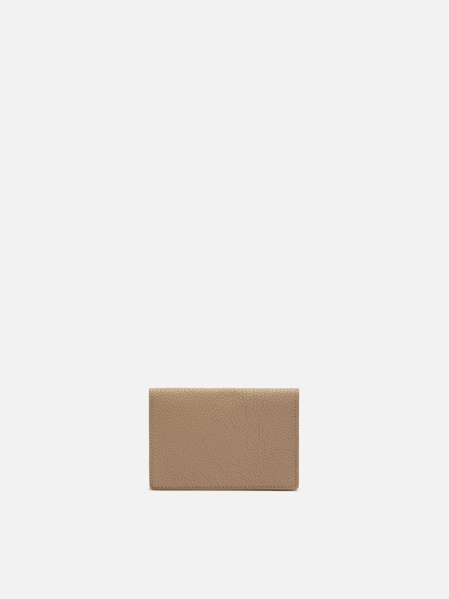 Porte-cartes en cuir noisette martelé