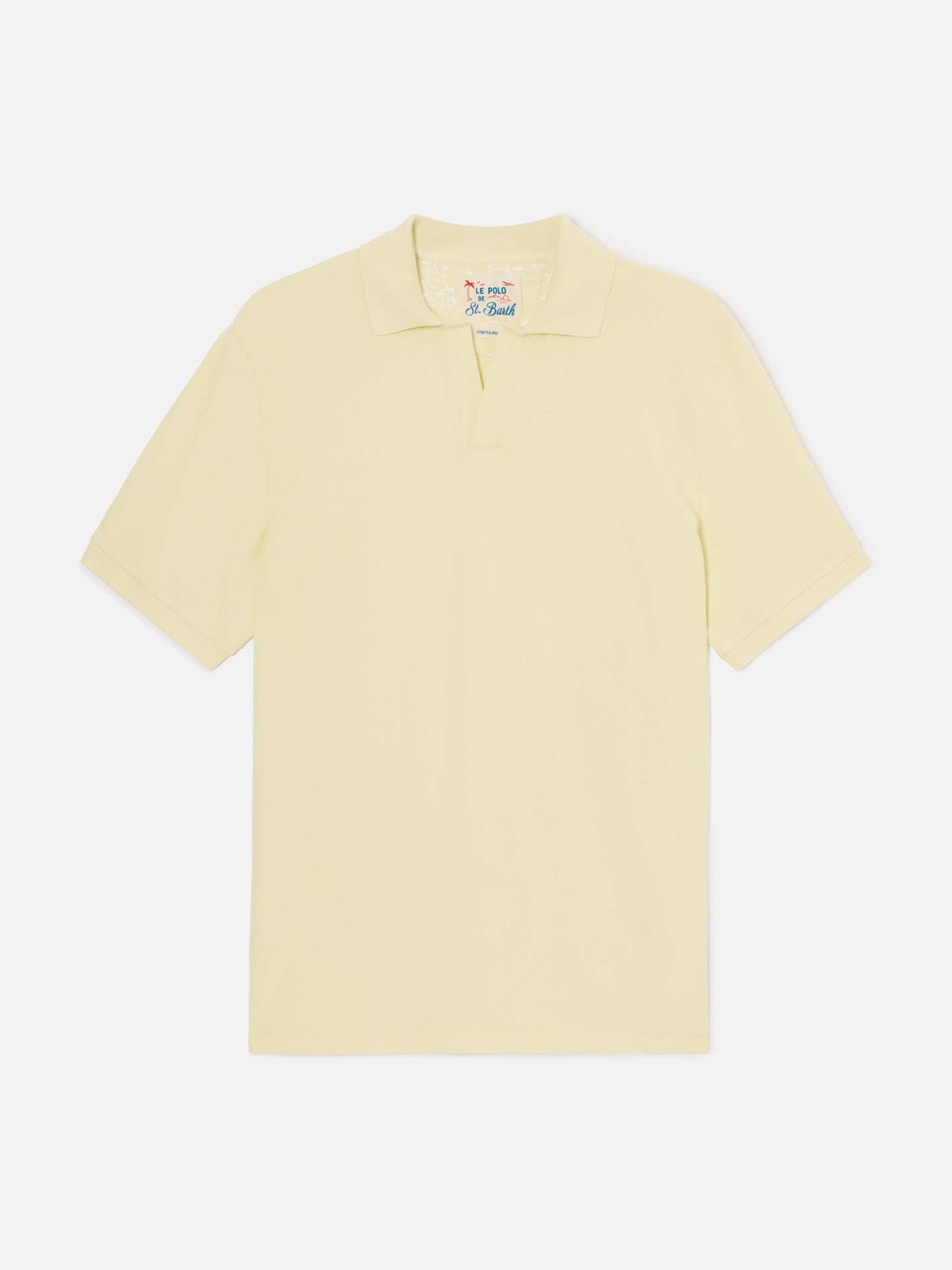 Charles polo in butter yllow cotton piquet