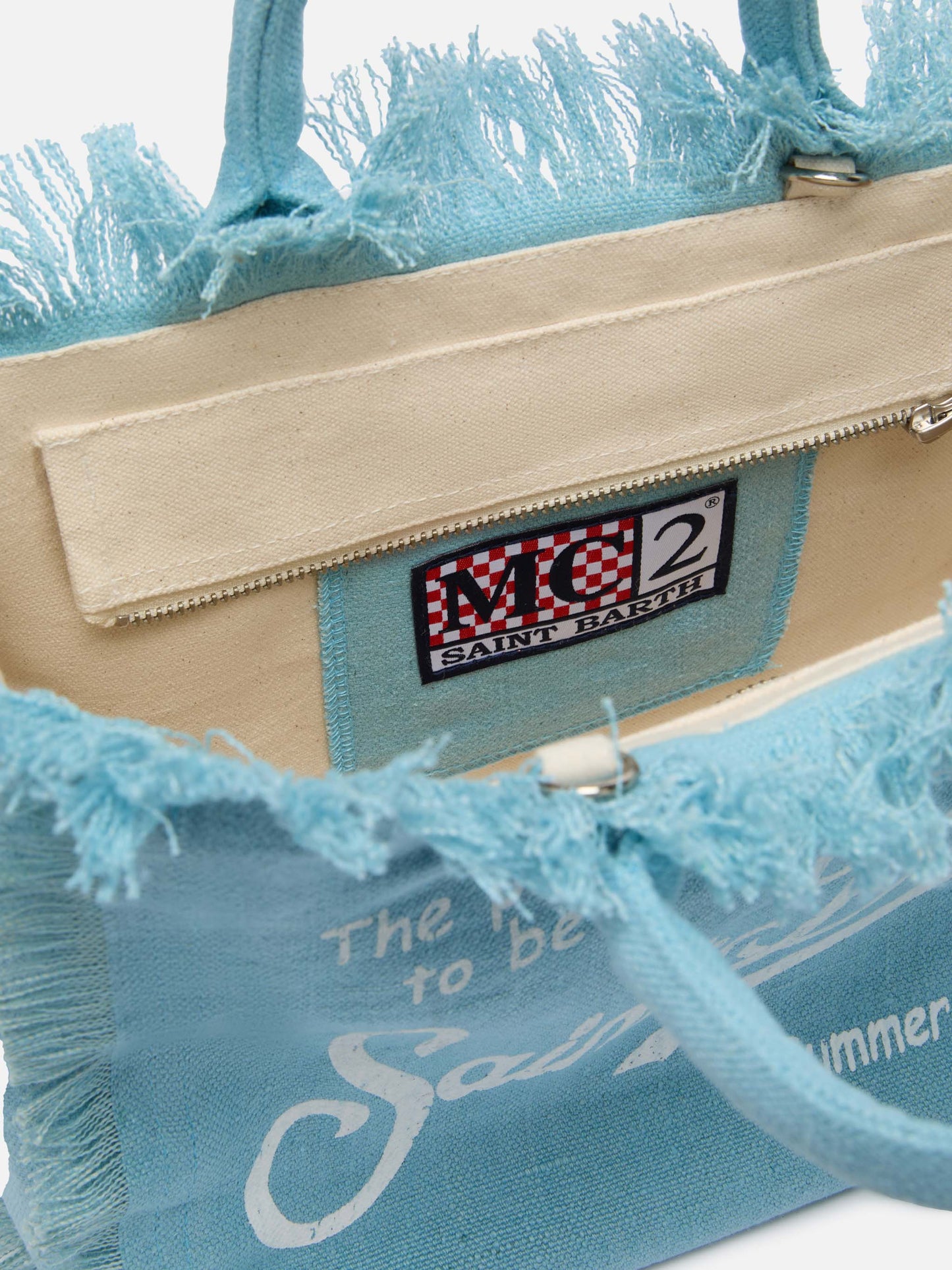 Colette linen light blue handbag - MC2 Saint Barth