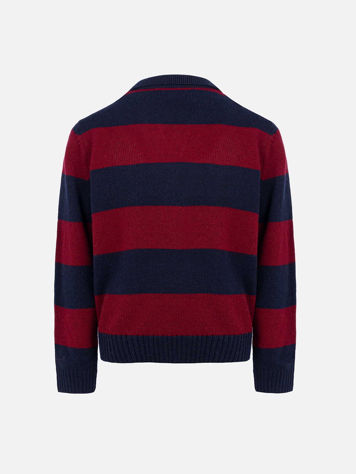 Boy blue and red striped polo shirt Covent with Snoopy print | SNOOPY PEANUTS SPECIAL EDITION - MC2 Saint Barth