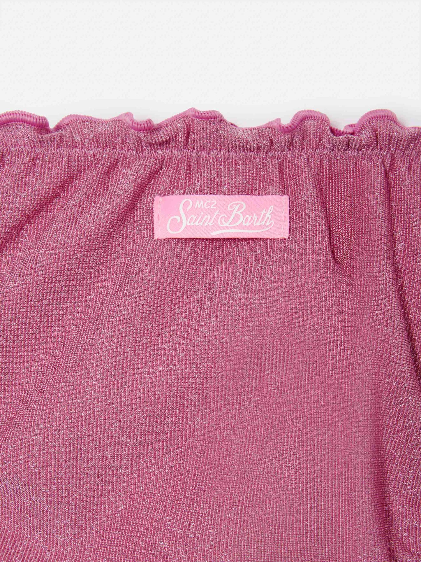 Slip mare Cric rosa scuro in tessuto lurex elasticizzato