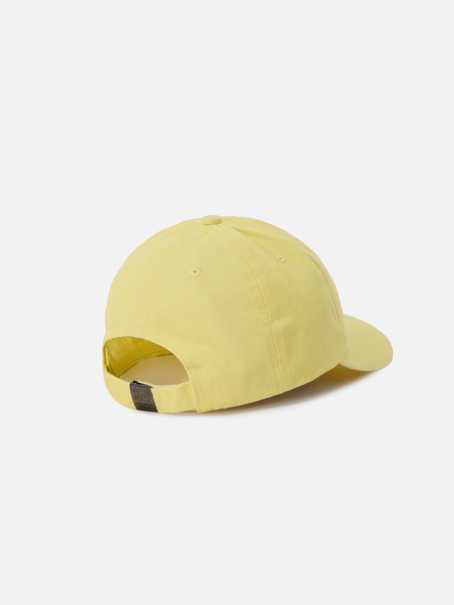Casquette de baseball Davis en coton jaune clair avec logo brodé