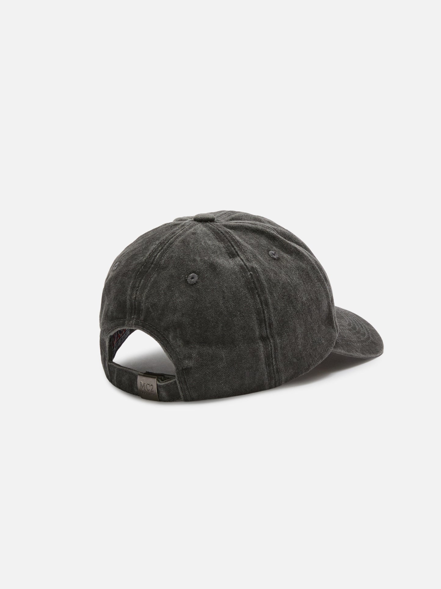 Casquette de baseball Davis en coton gris foncé avec logo brodé