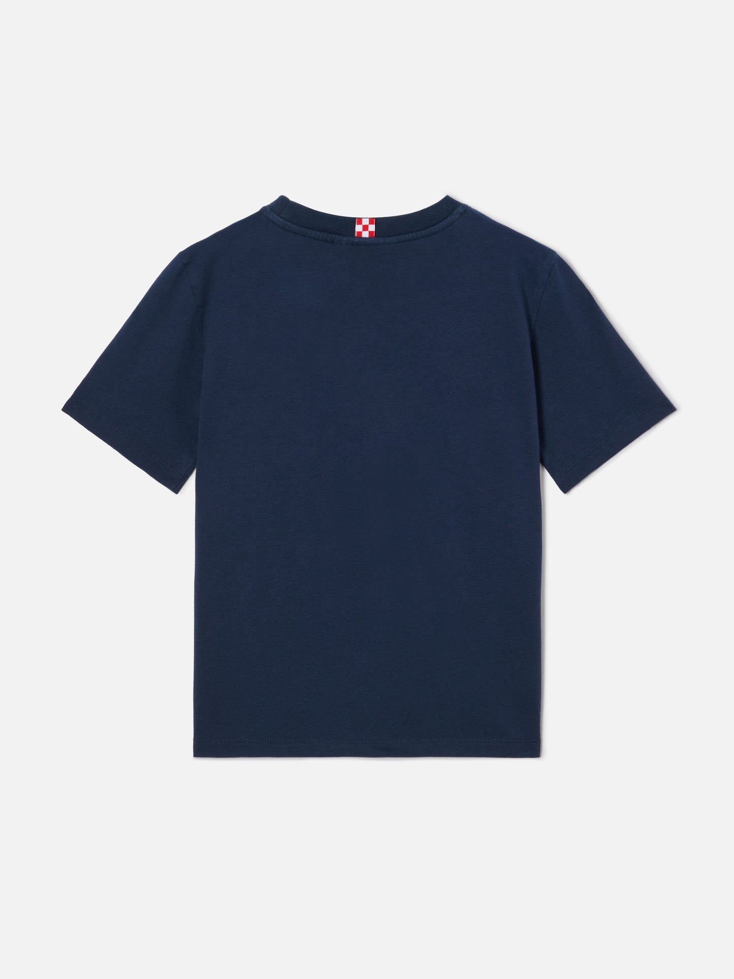 Navy blue Dover Jr t-shirt in pure cotton with embroidered logo
