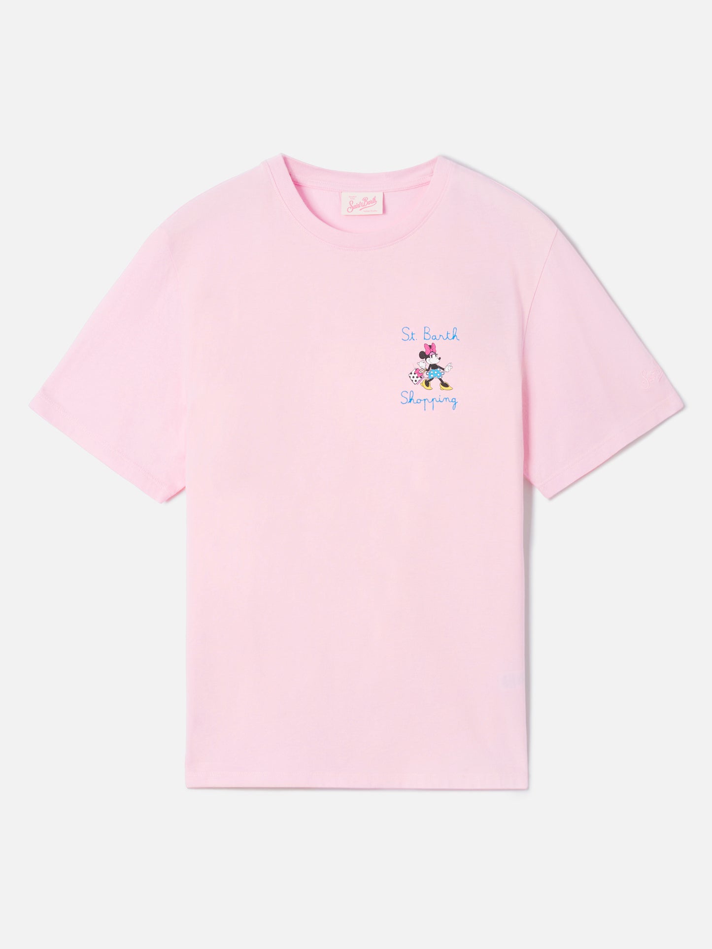 T-shirt Emilie blanc avec imprimé Minnie et broderie Mi fai impazzire | Édition spéciale
