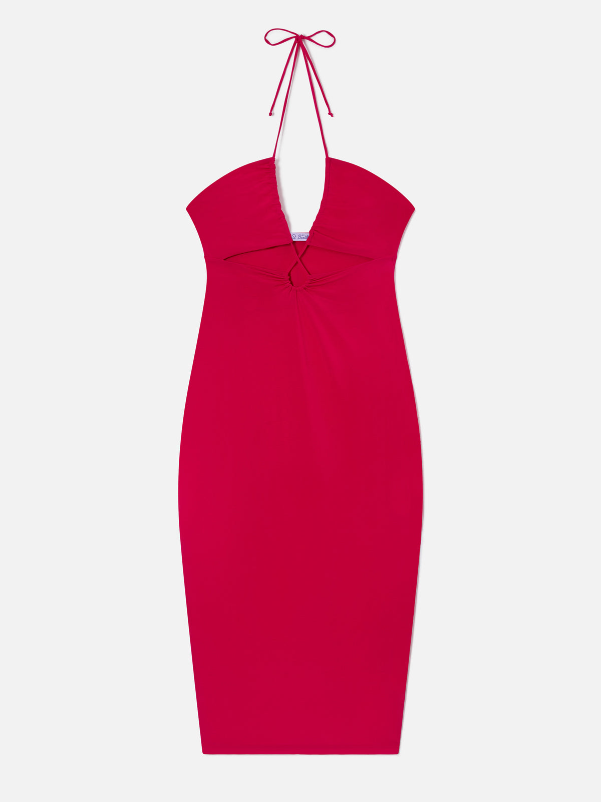 Robe longue fuchsia à découpes Farah