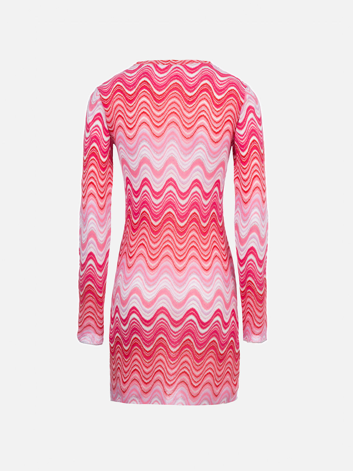 Woman raschel knit pink short dress Imany - MC2 Saint Barth