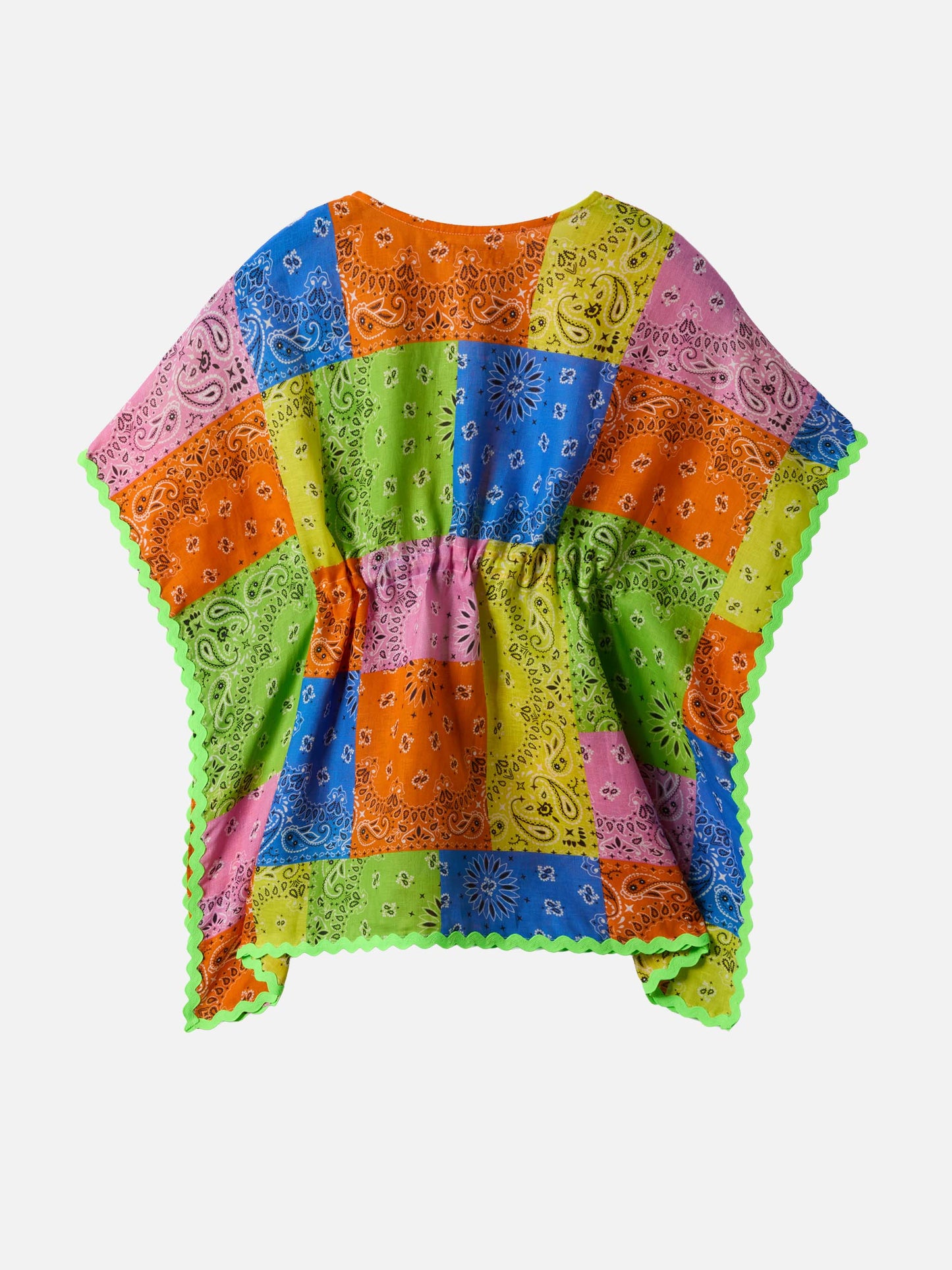 Kate-Poncho mit mehrfarbigem Bandana-Print