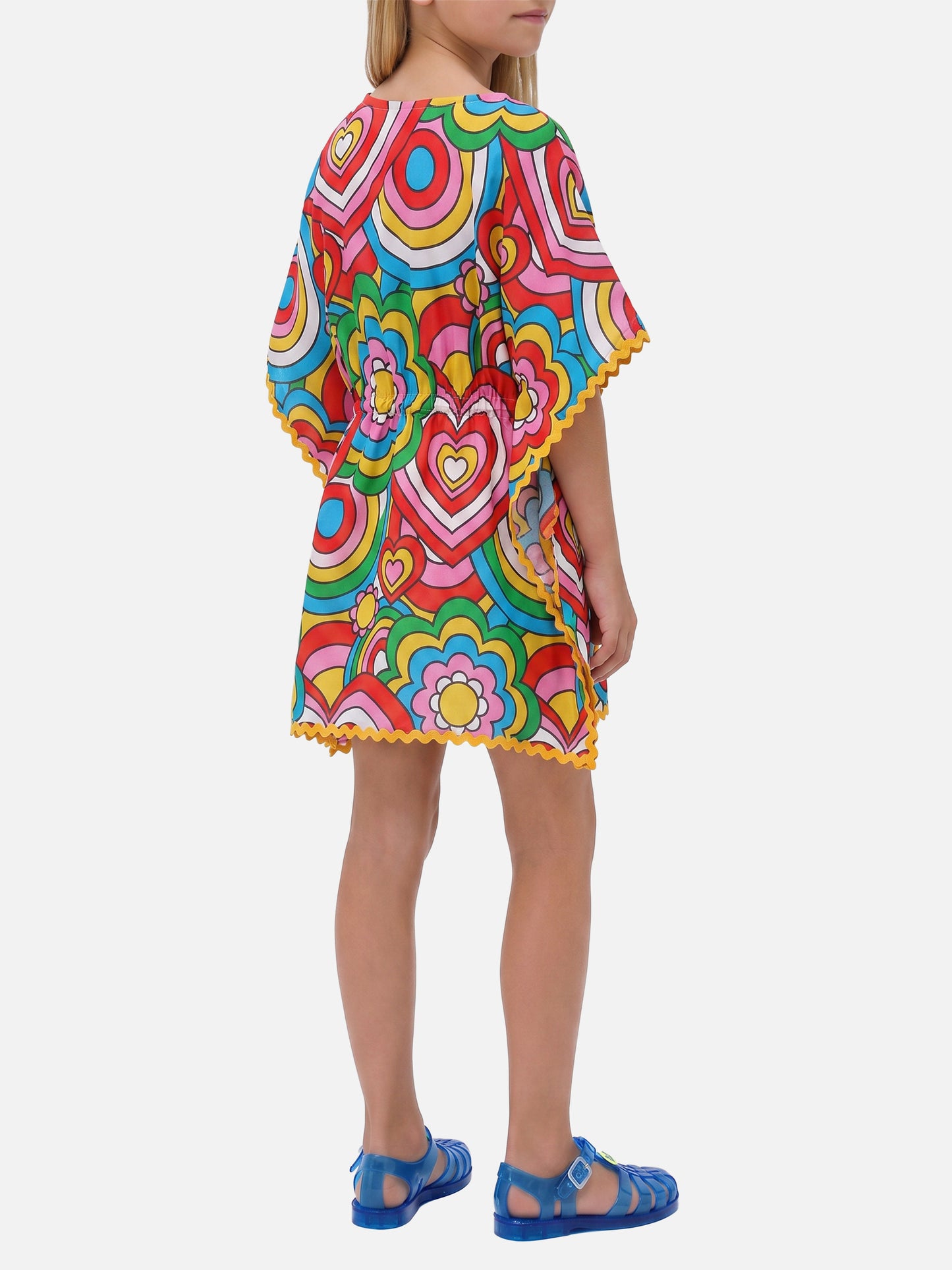 Poncho Kate con estampado crazy shapes