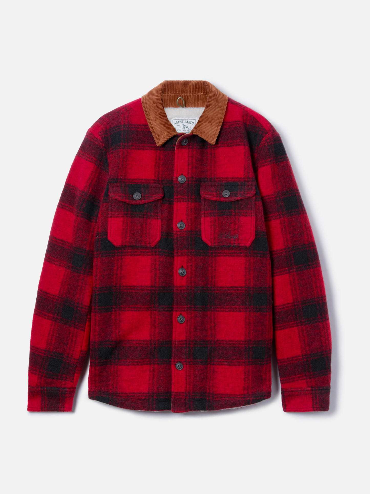 Herren-Overshirt aus Wollmischung Landeck mit Schottenkaro-Print
