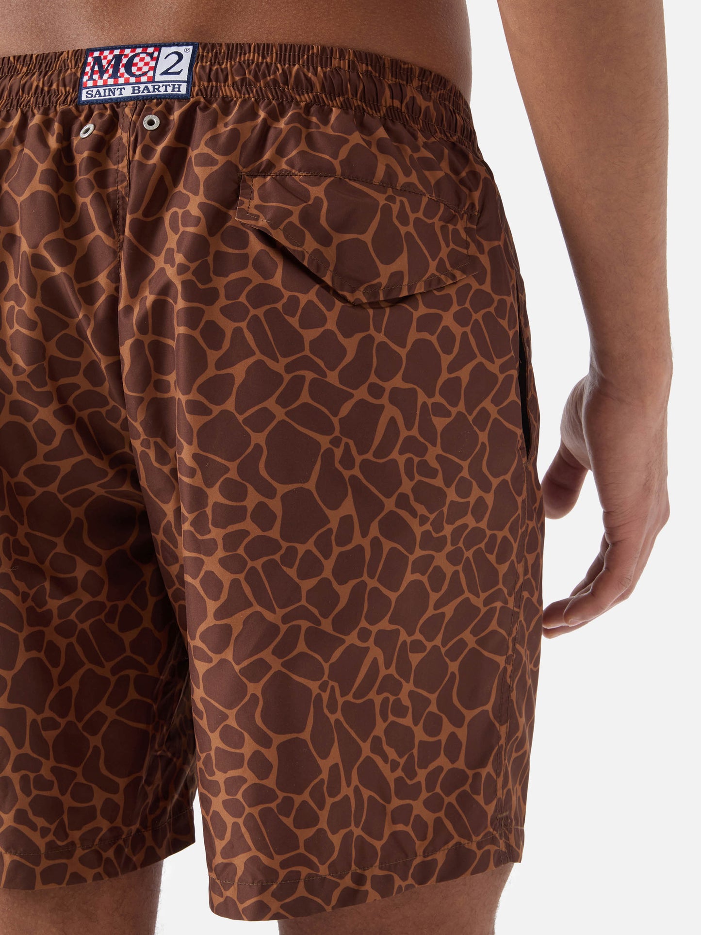 Costume mare Lighting marrone con stampa animalier all-over