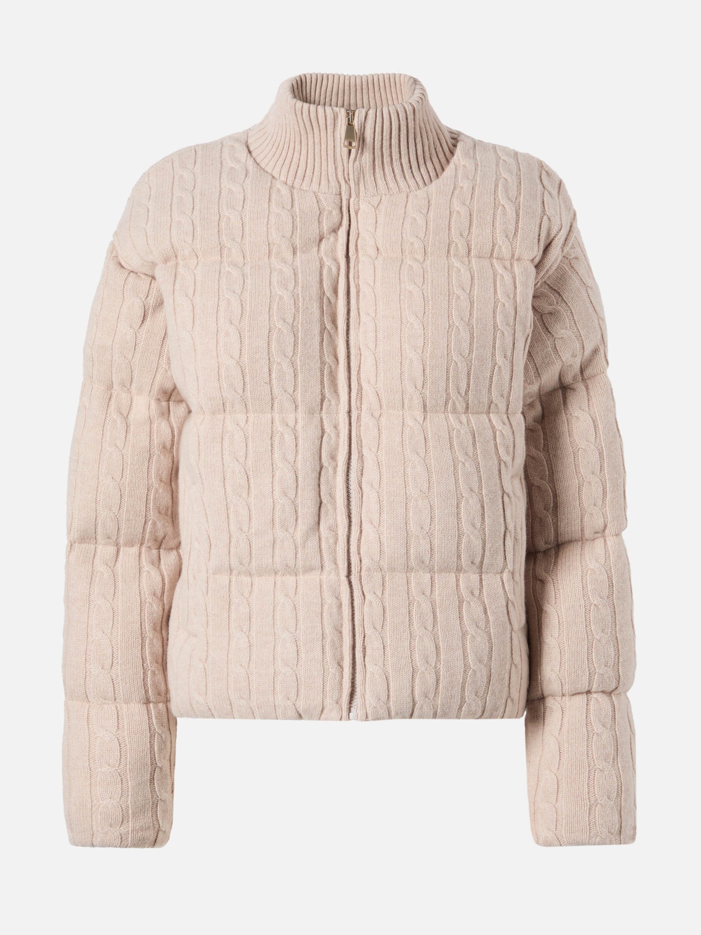 Veste Mya matelassée en laine à maille torsadée