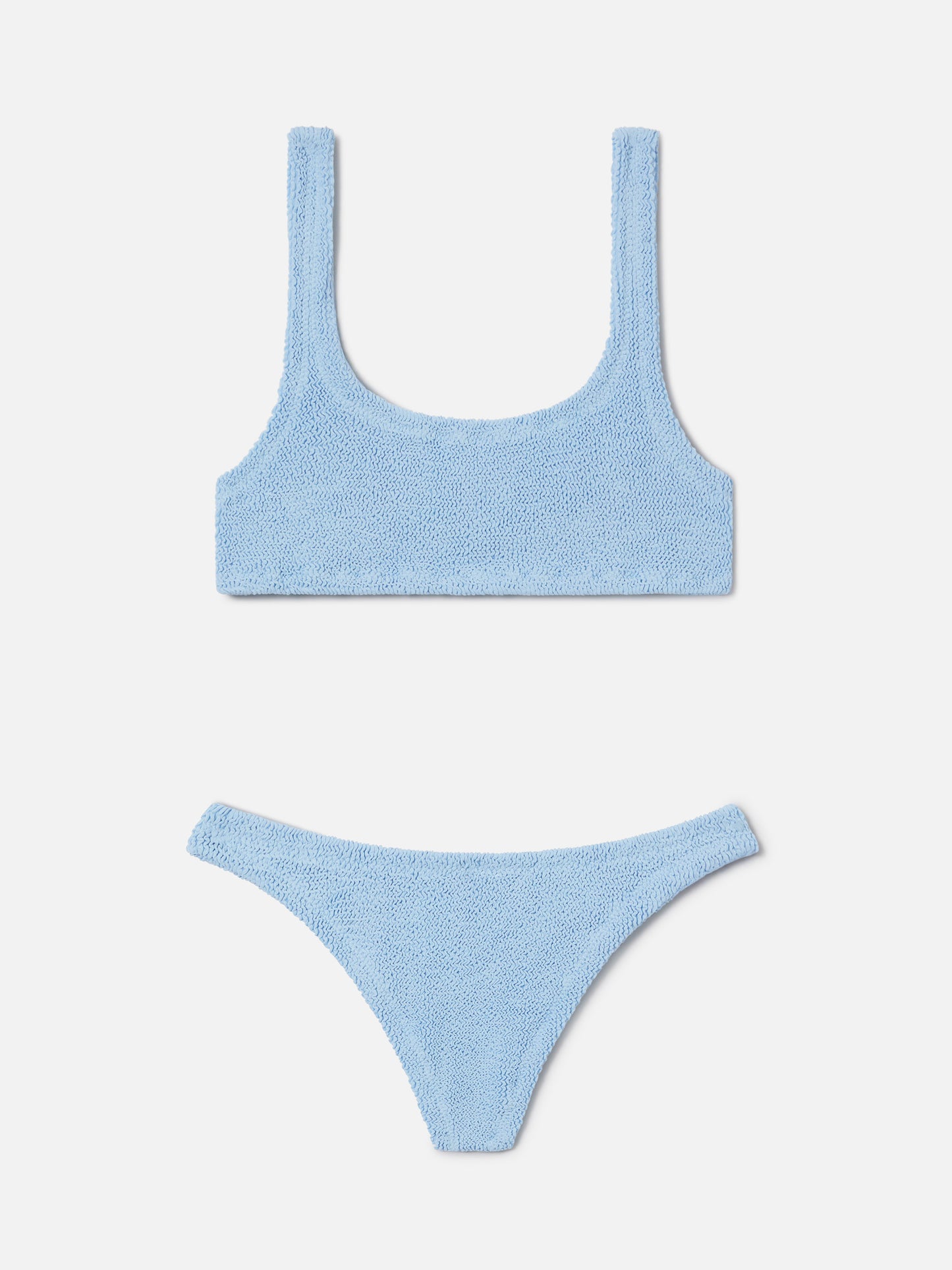 Naima Naomi light blue crinkle bralette bikini