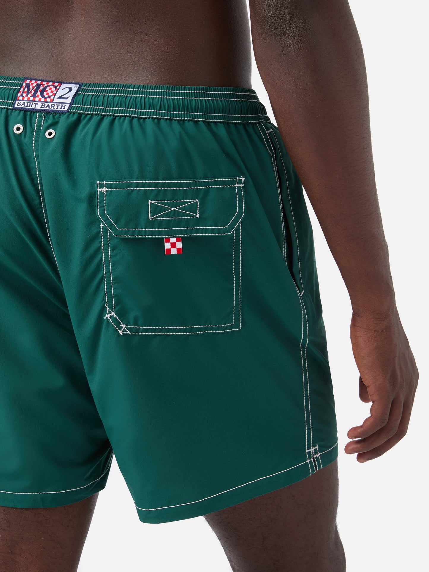 Green mid-length classic light swim shorts Patmos