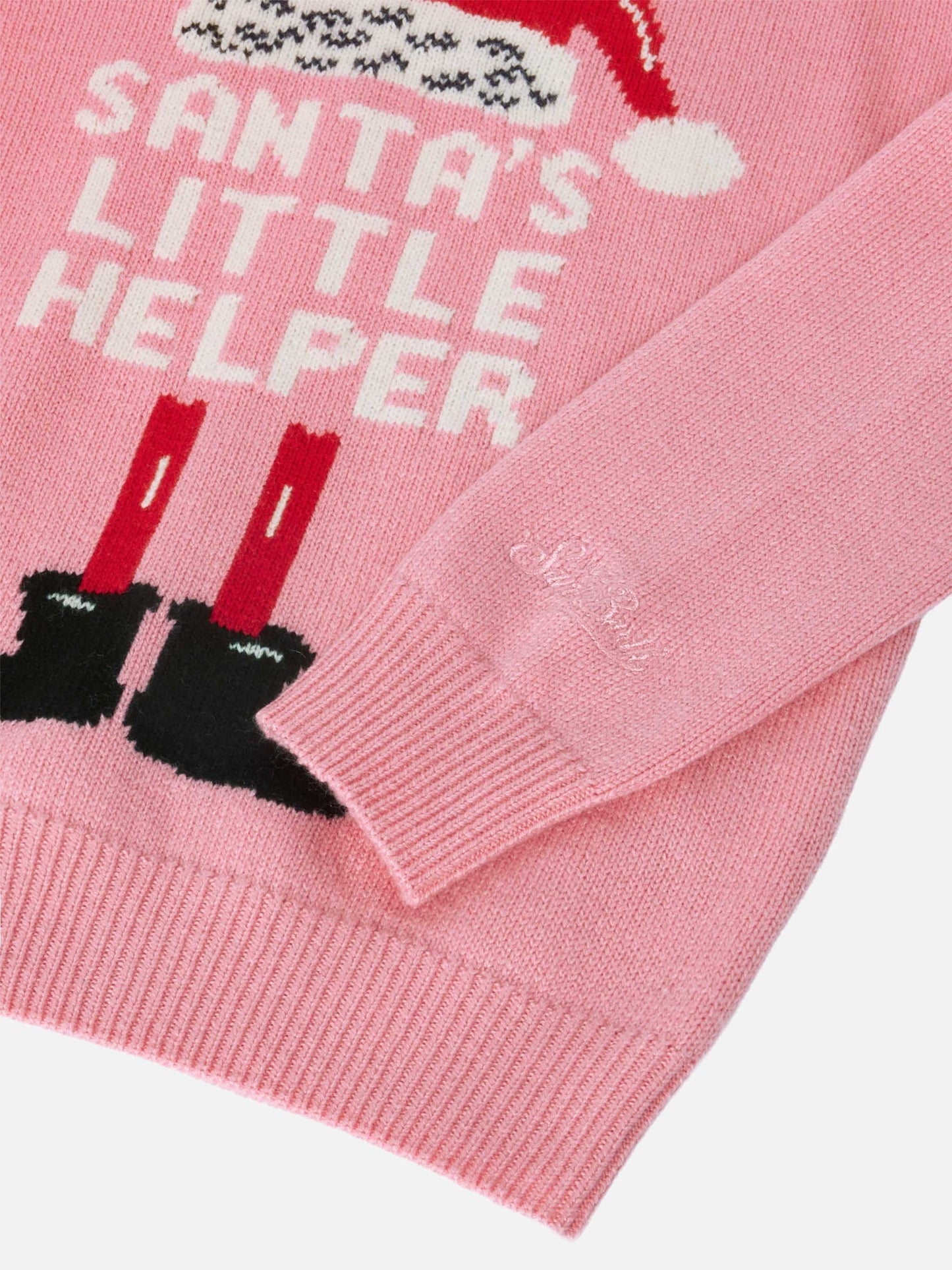 Pull Princess en mélange de cachemire avec jacquard Santa's little helper