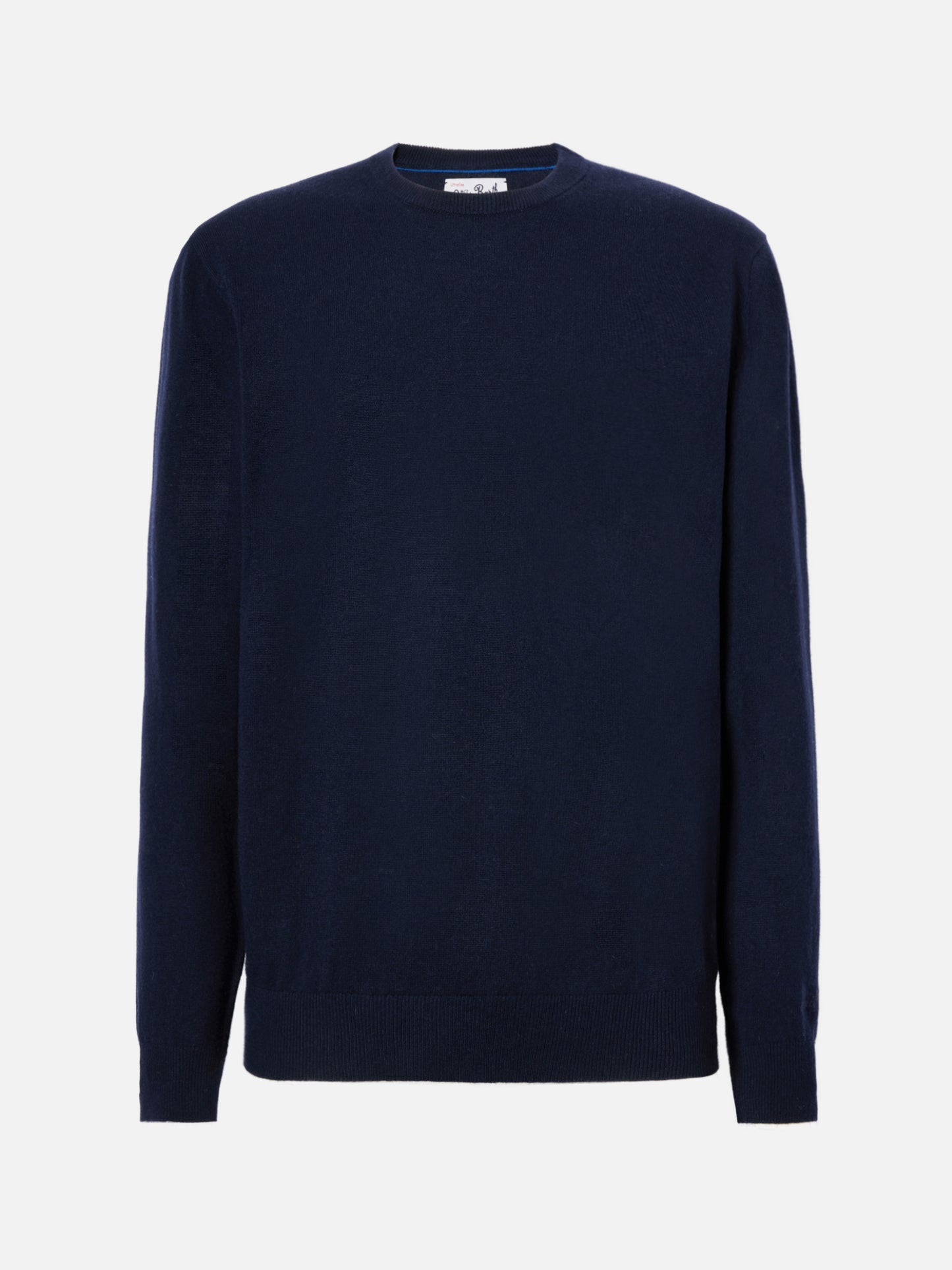 Regent-Pullover aus marineblauer Merinowolle und Kaschmir