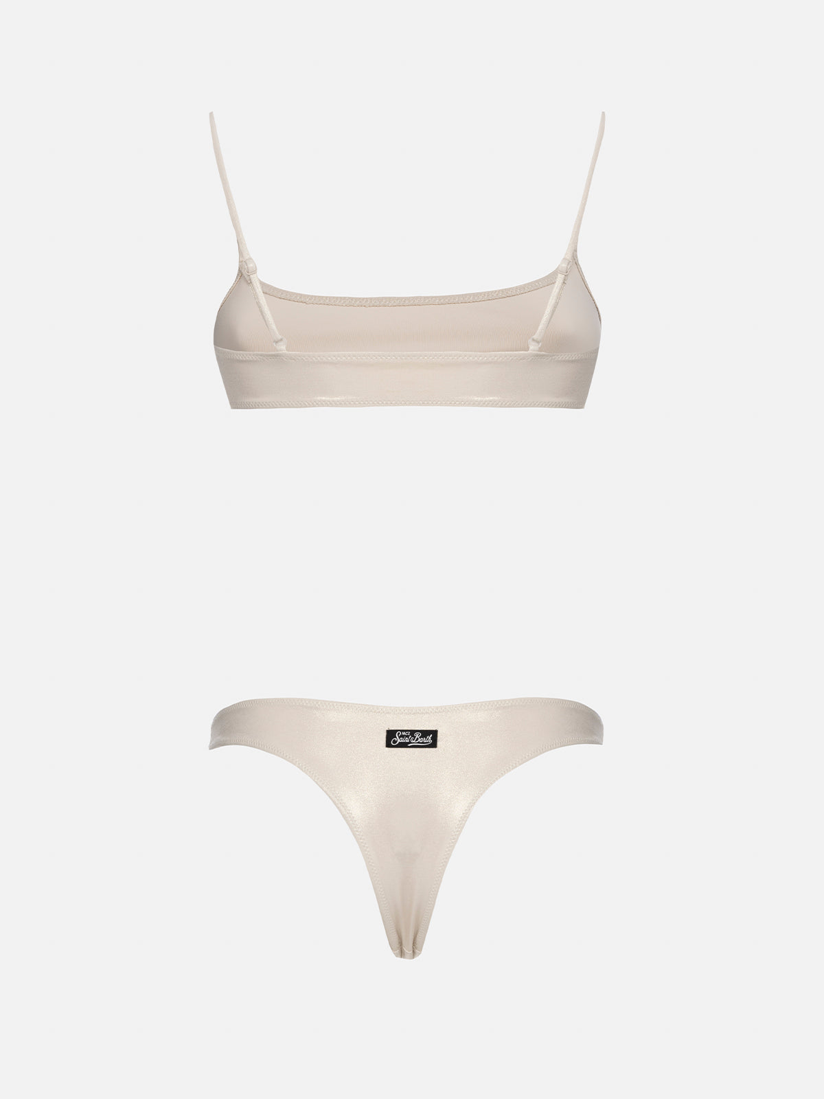 Gold laminated Sadie bralette bikini top