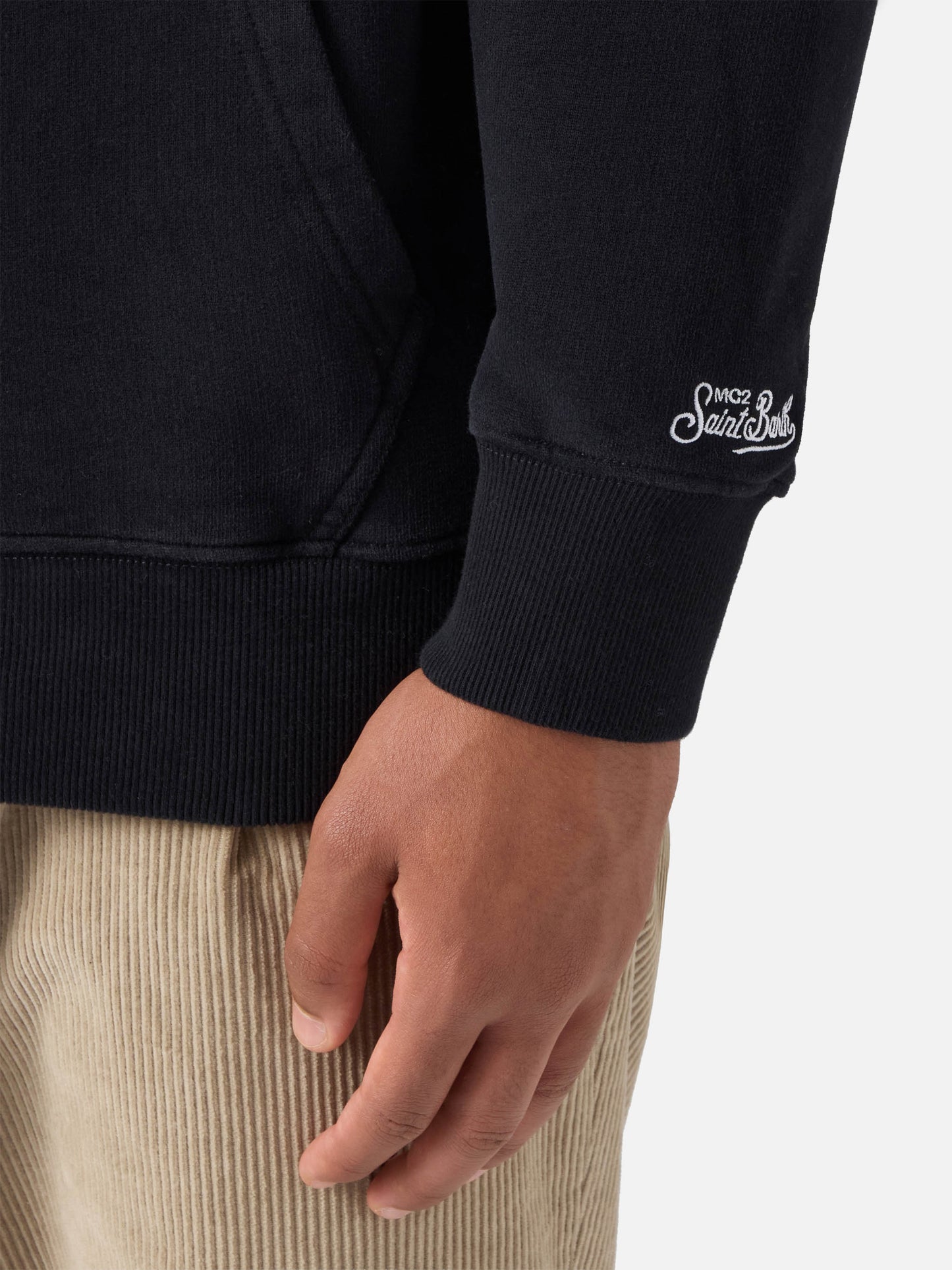 Sudadera con capucha de algodón Tribeca en negro con estampado Nepentha | NEPENTHA SPECIAL EDITION