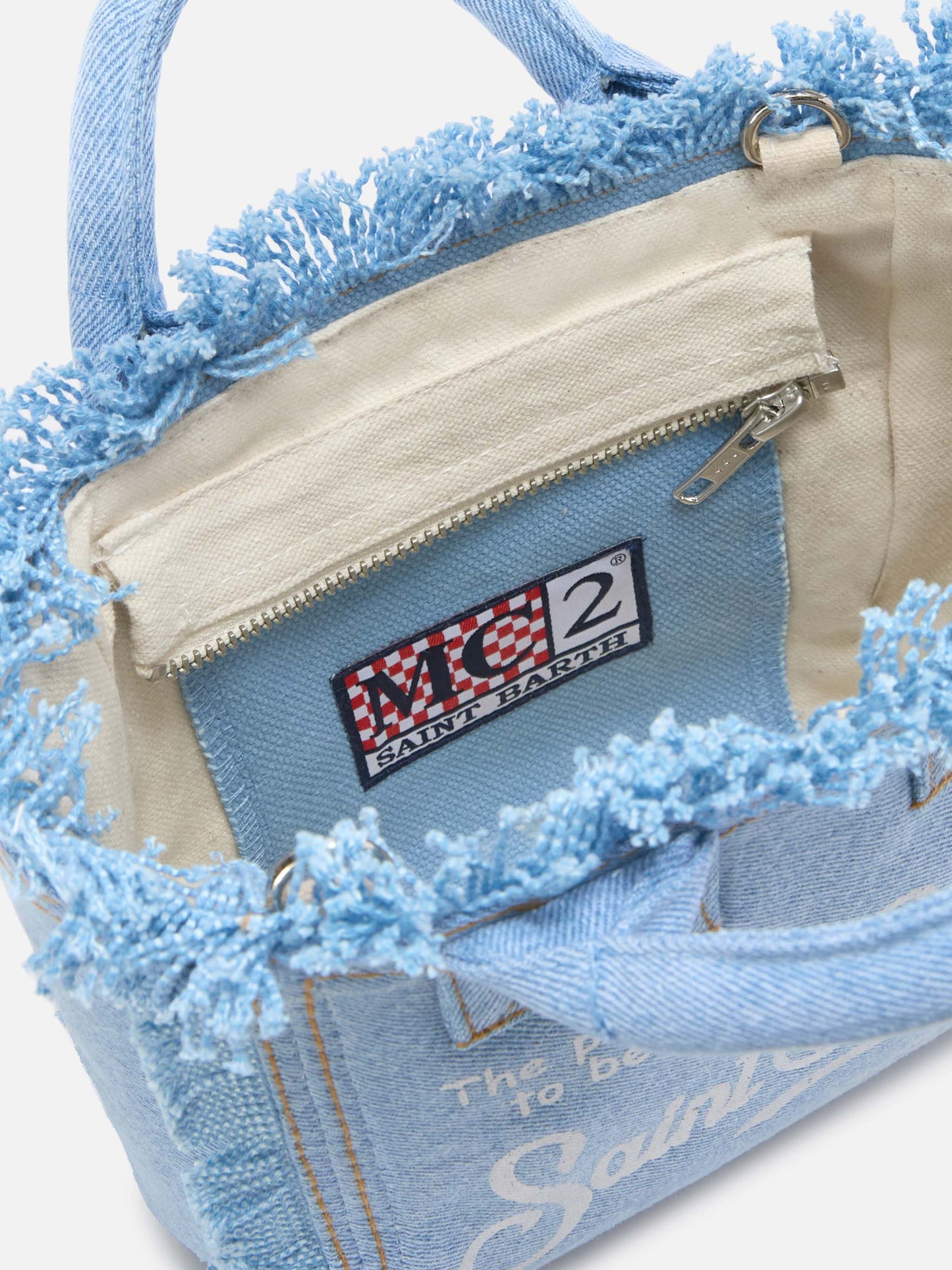 Mini bag Vanity en denim de lavado claro