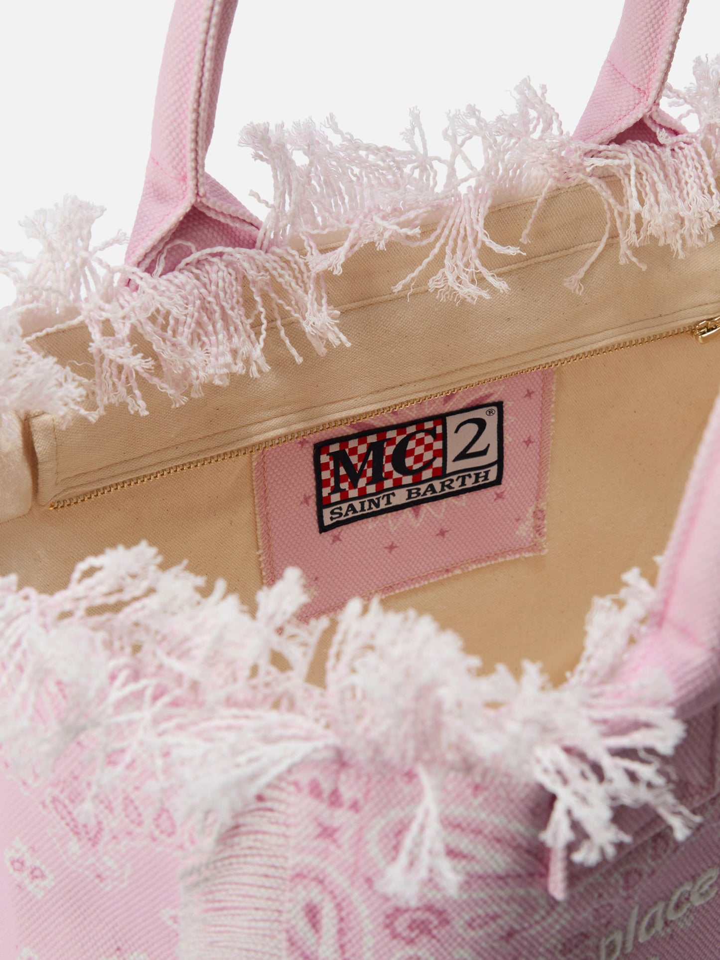 Vanity regular bag en toile rose avec imprimé bandana