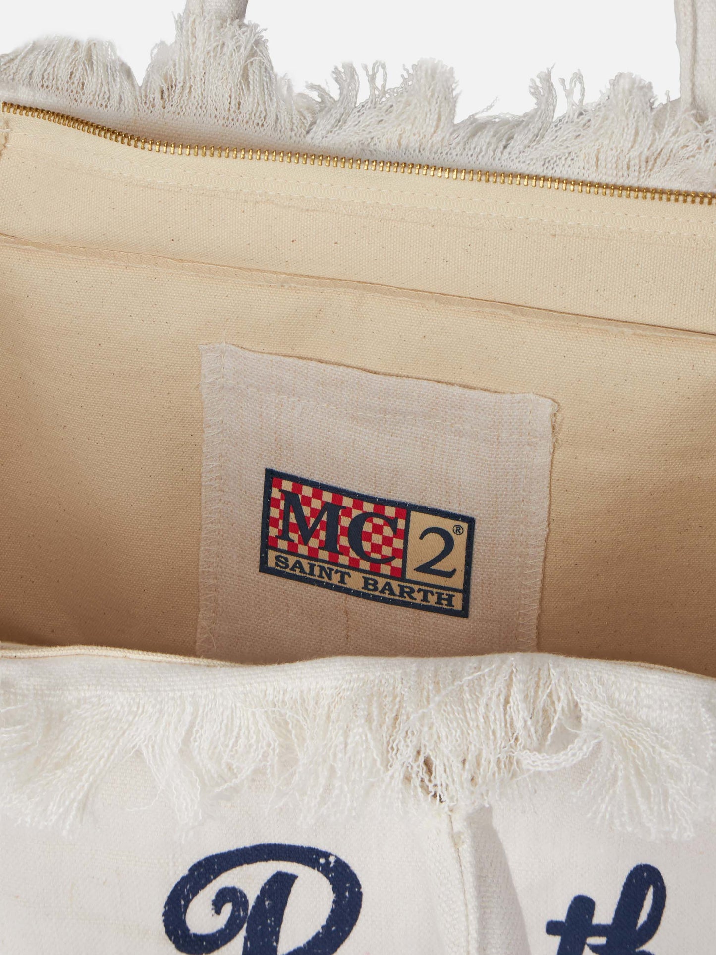 Vanity off-white 100% LINEN shoulder bag
