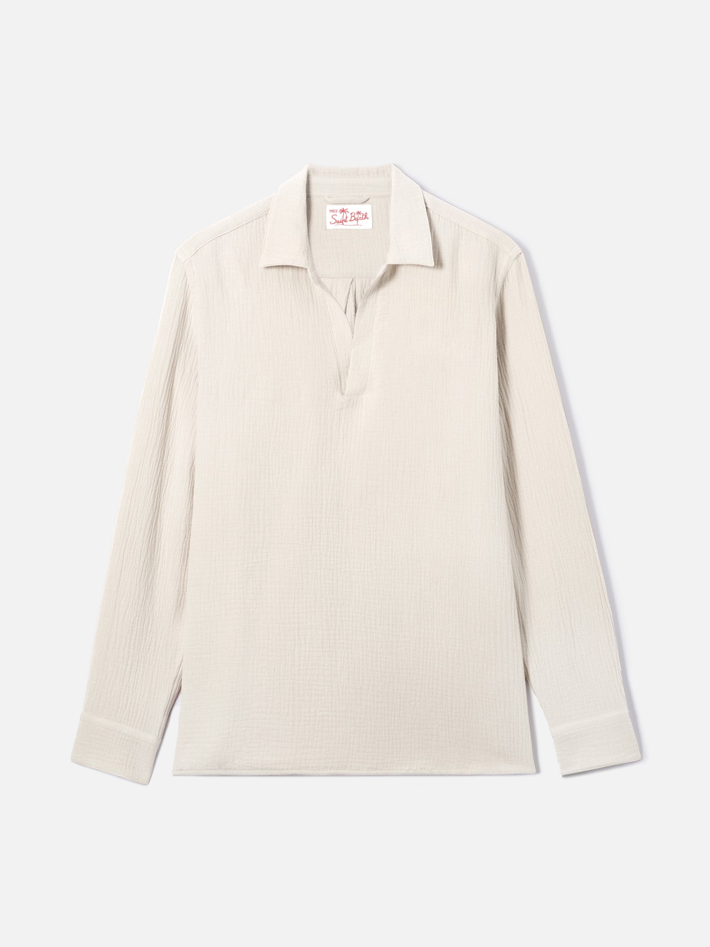 Polo Ventotene de algodón waffle en beige