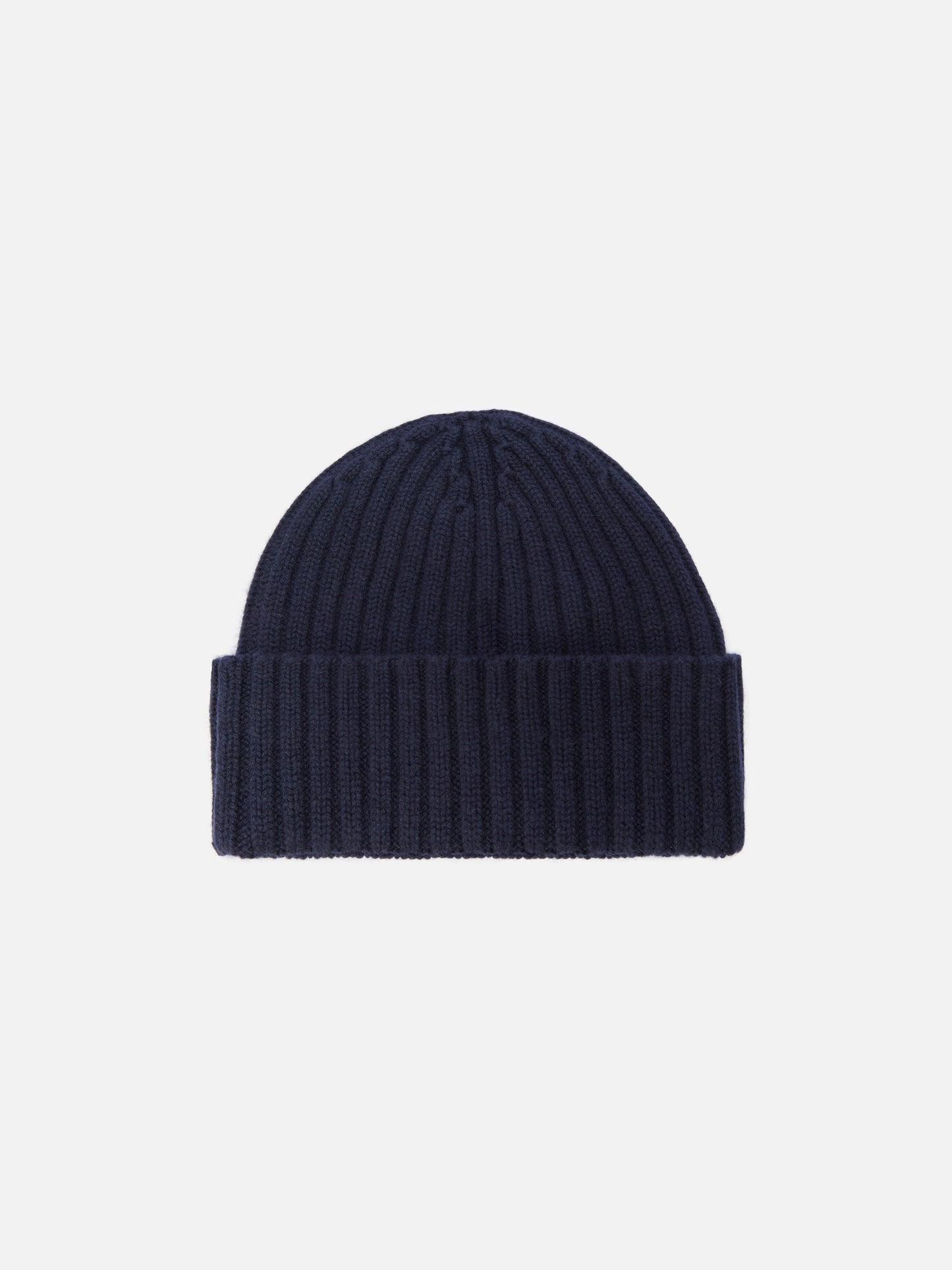 Gorro Wengen en mezcla de cachemir azul con bordado St. Barth