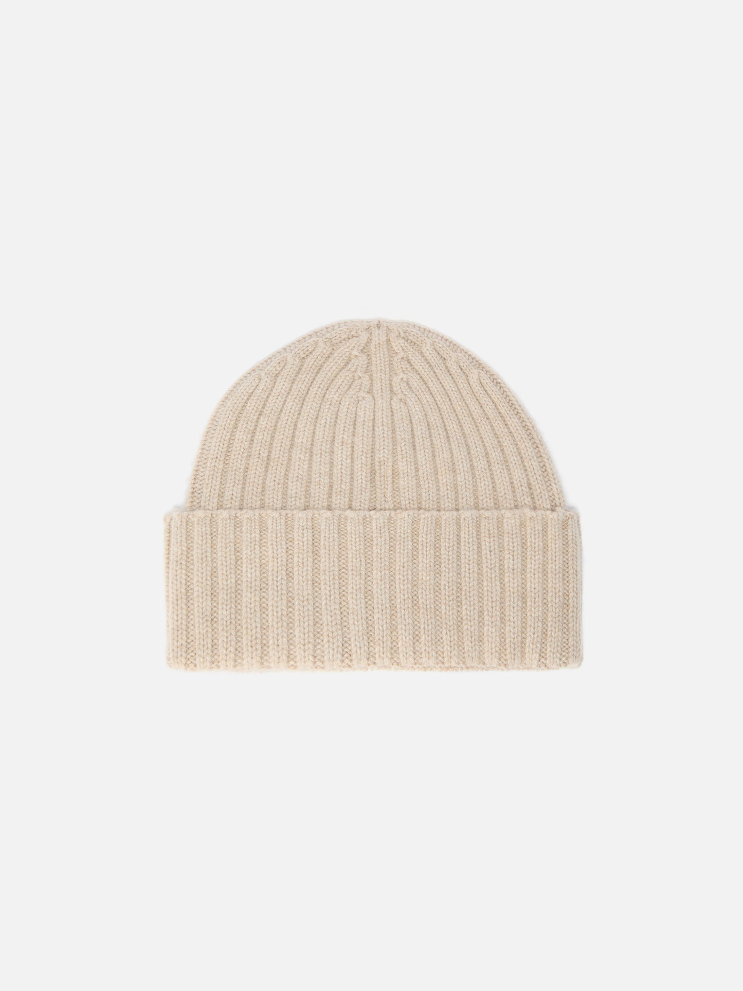 Wengen-Mütze aus Kaschmirmischung in Beige mit St. Barth-Stickerei