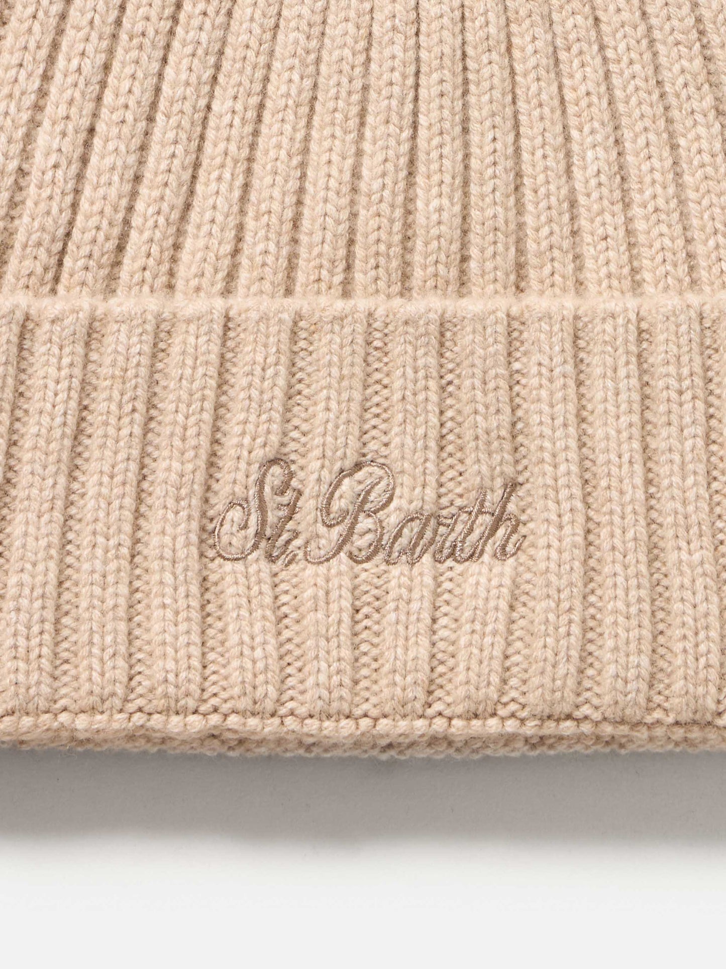 Man beige pure cashmere hat Wengen - MC2 Saint Barth