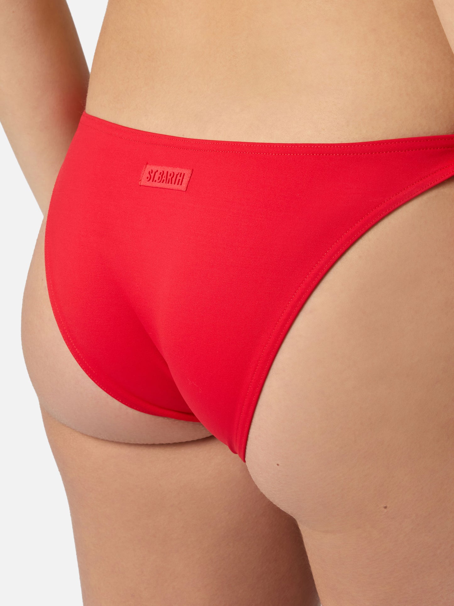 Leah Yali klassischer Triangel-Bikini in Rot