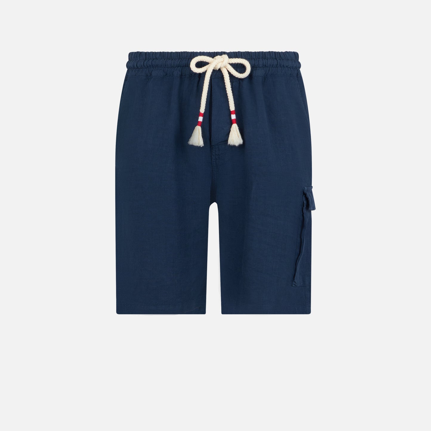 Herren-Bermudashorts aus Leinen und Marineblau
