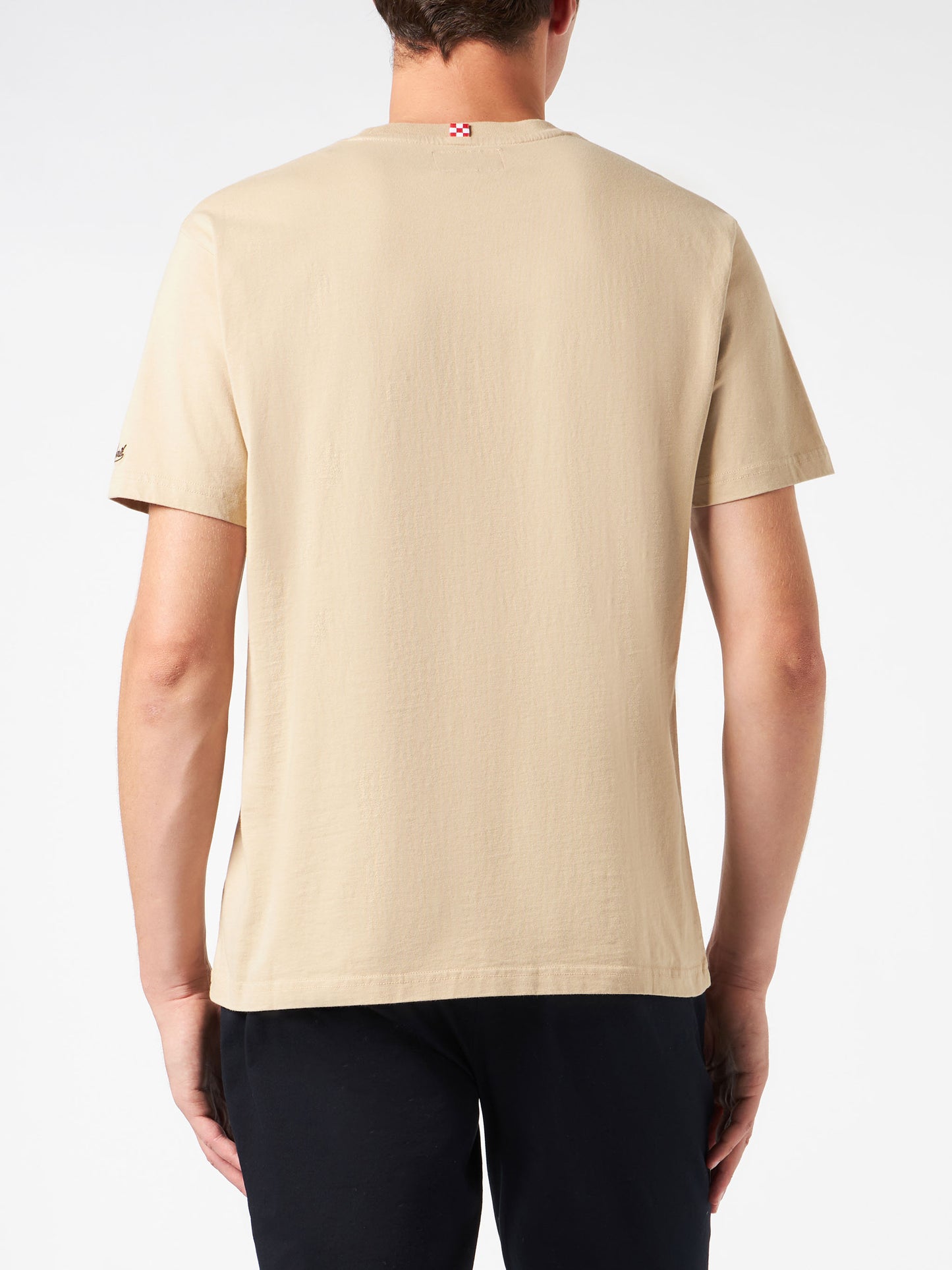 Man heavy cotton t-shirt with Latin Rover print - MC2 Saint Barth