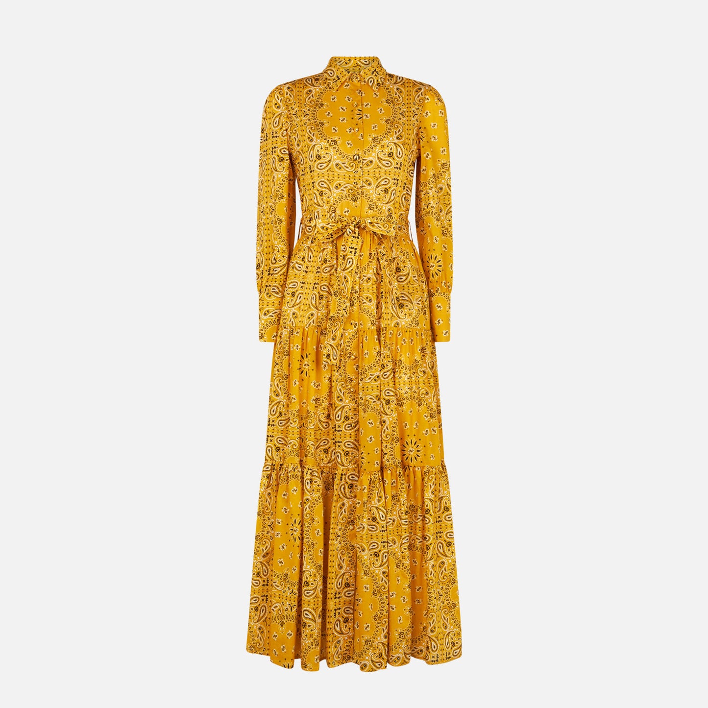 Woman ochre bandanna long dress Jensen - MC2 Saint Barth