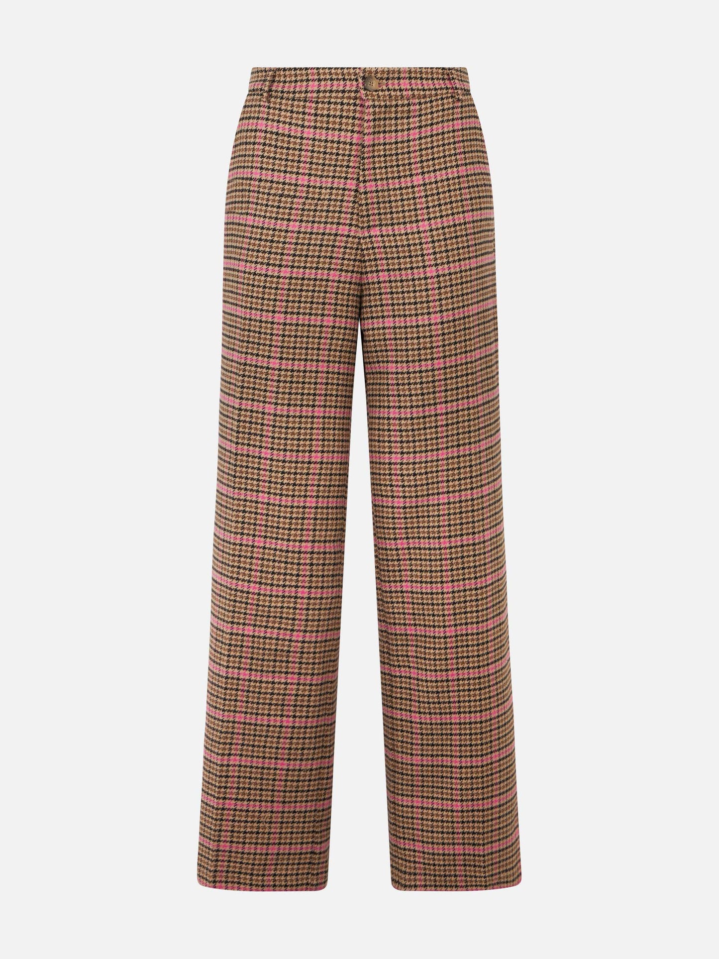 Woman palazzo pants with pied de poule print - MC2 Saint Barth