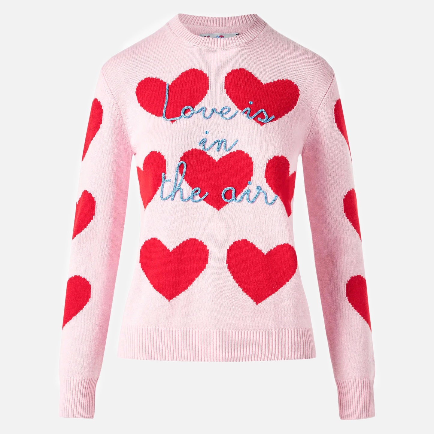 New Queen heart jacquard sweater with embroidery