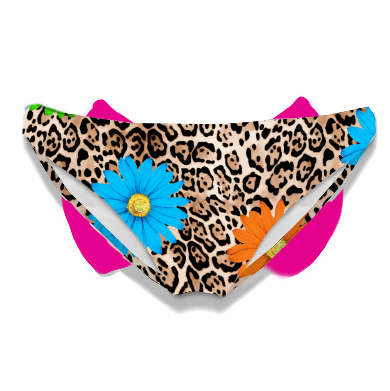 Mädchen-Badehose mit Gänseblümchen-Print