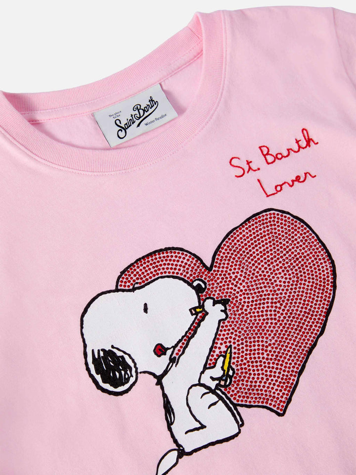 Penny pink t-shirt  Snoopy print with rhinestones | Special edition