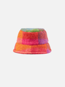 Woman bucket hat with check print - MC2 Saint Barth