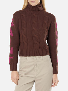 Maglione Adler collo alto con jacquard Saint Moritz