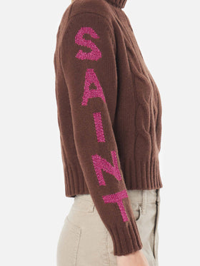 Maglione Adler collo alto con jacquard Saint Moritz