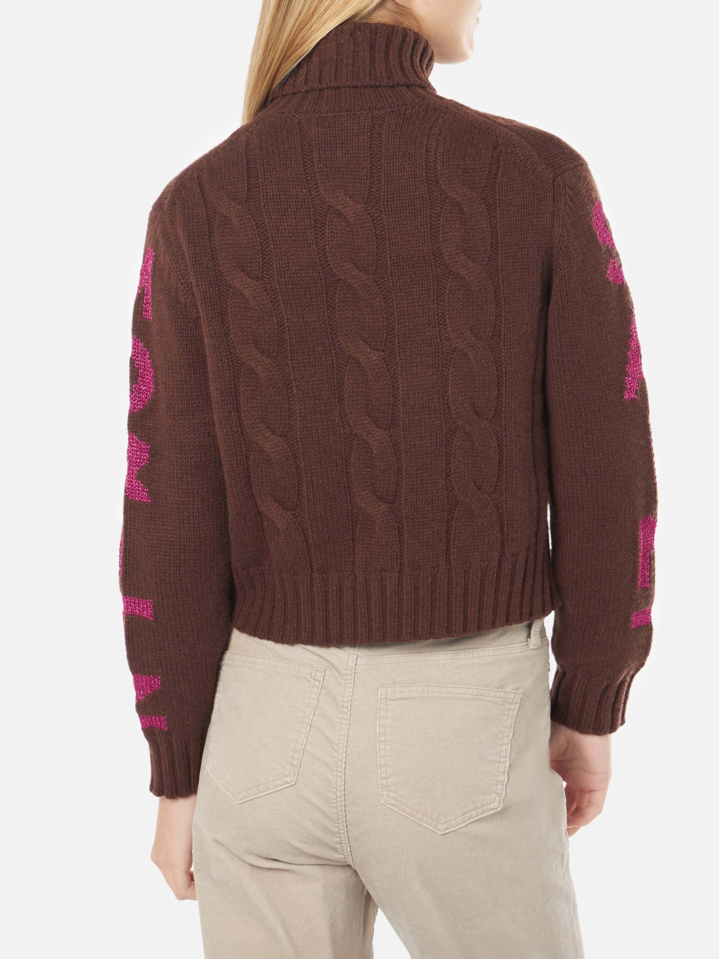 Maglione Adler collo alto con jacquard Saint Moritz
