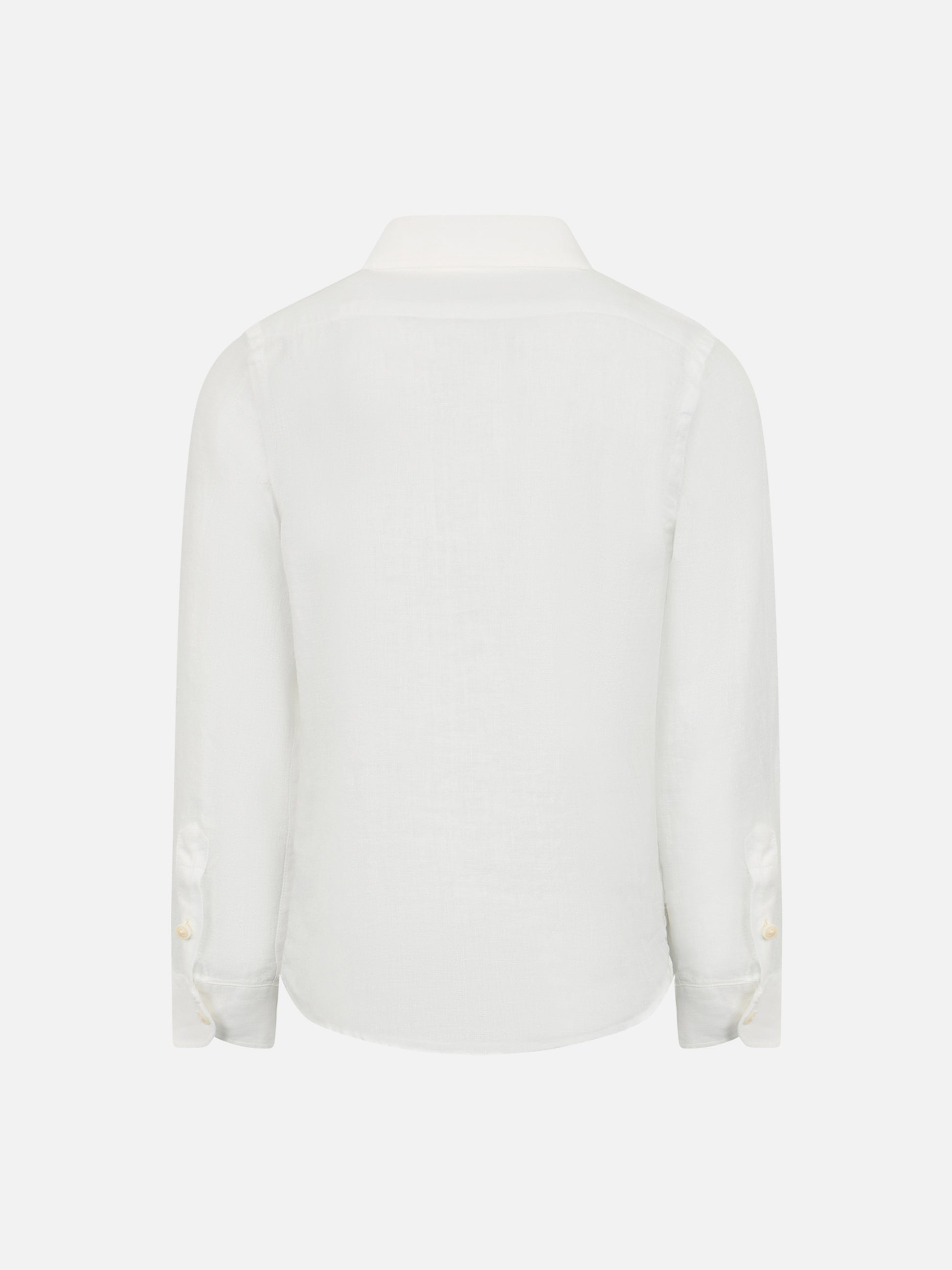 Kid white linen shirt Agnes - MC2 Saint Barth
