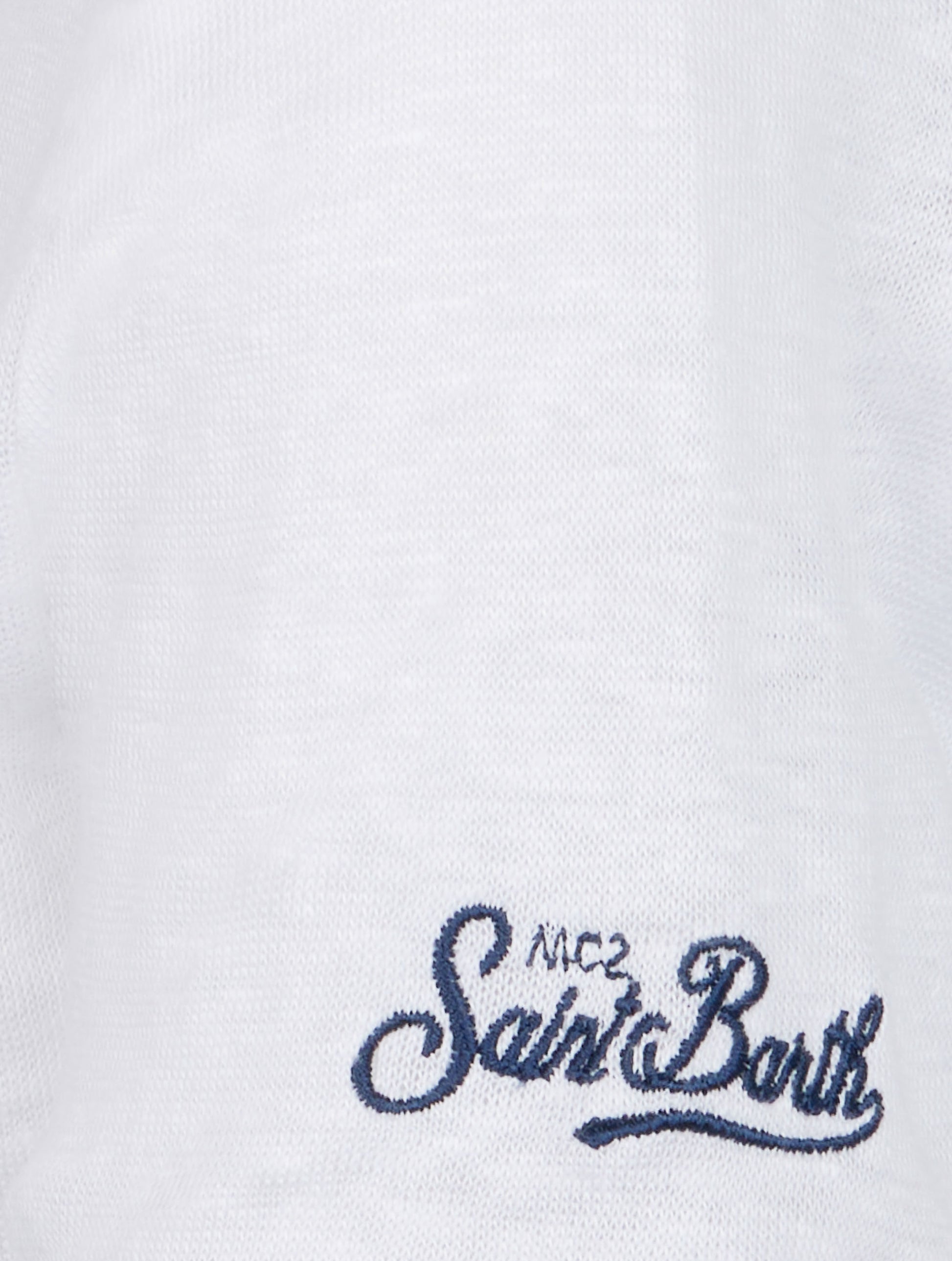 Kid off-white linen jersey t-shirt Alex - MC2 Saint Barth