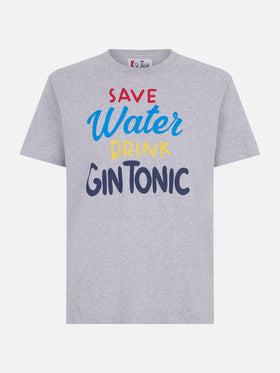 Man heavy cotton t-shirt with Gin Tonic print - MC2 Saint Barth